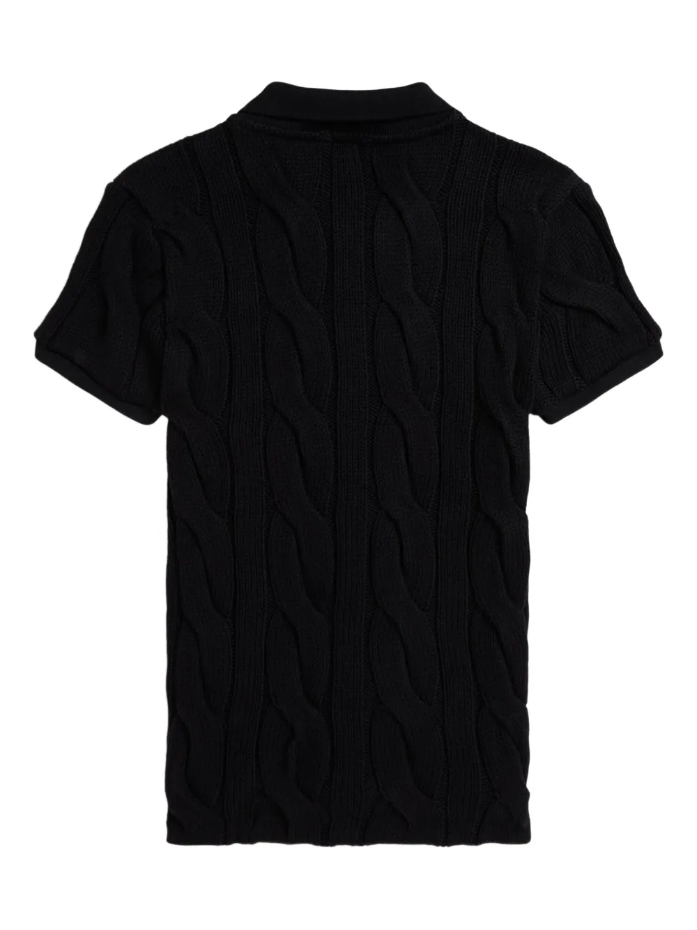 Polo Ralph Lauren Kabelgebreid poloshirt Zwart