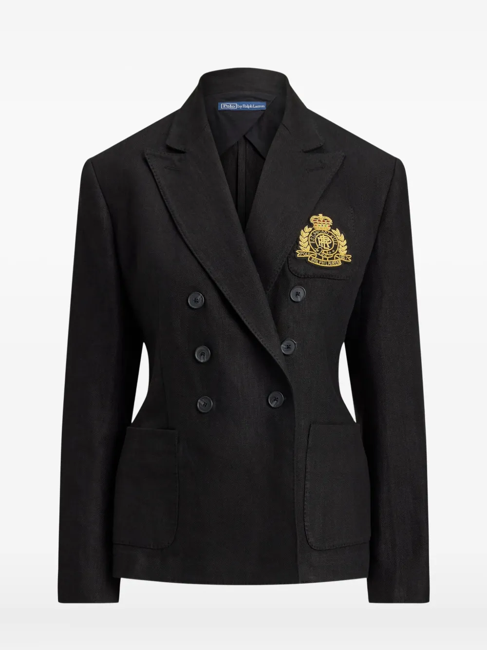 Polo Ralph Lauren logo-embroidered double-breasted blazer - Nero