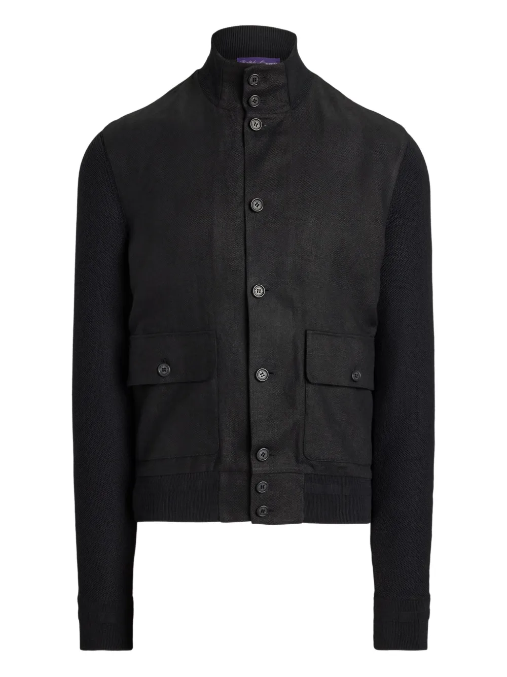 Ralph Lauren Purple Label Jack met knopen en gebreid vlak Zwart