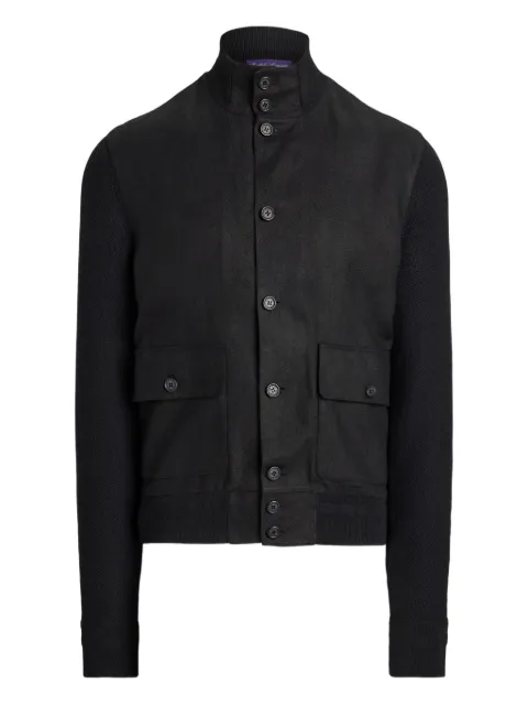 Ralph Lauren Purple Label knitted-panel button-front jacket