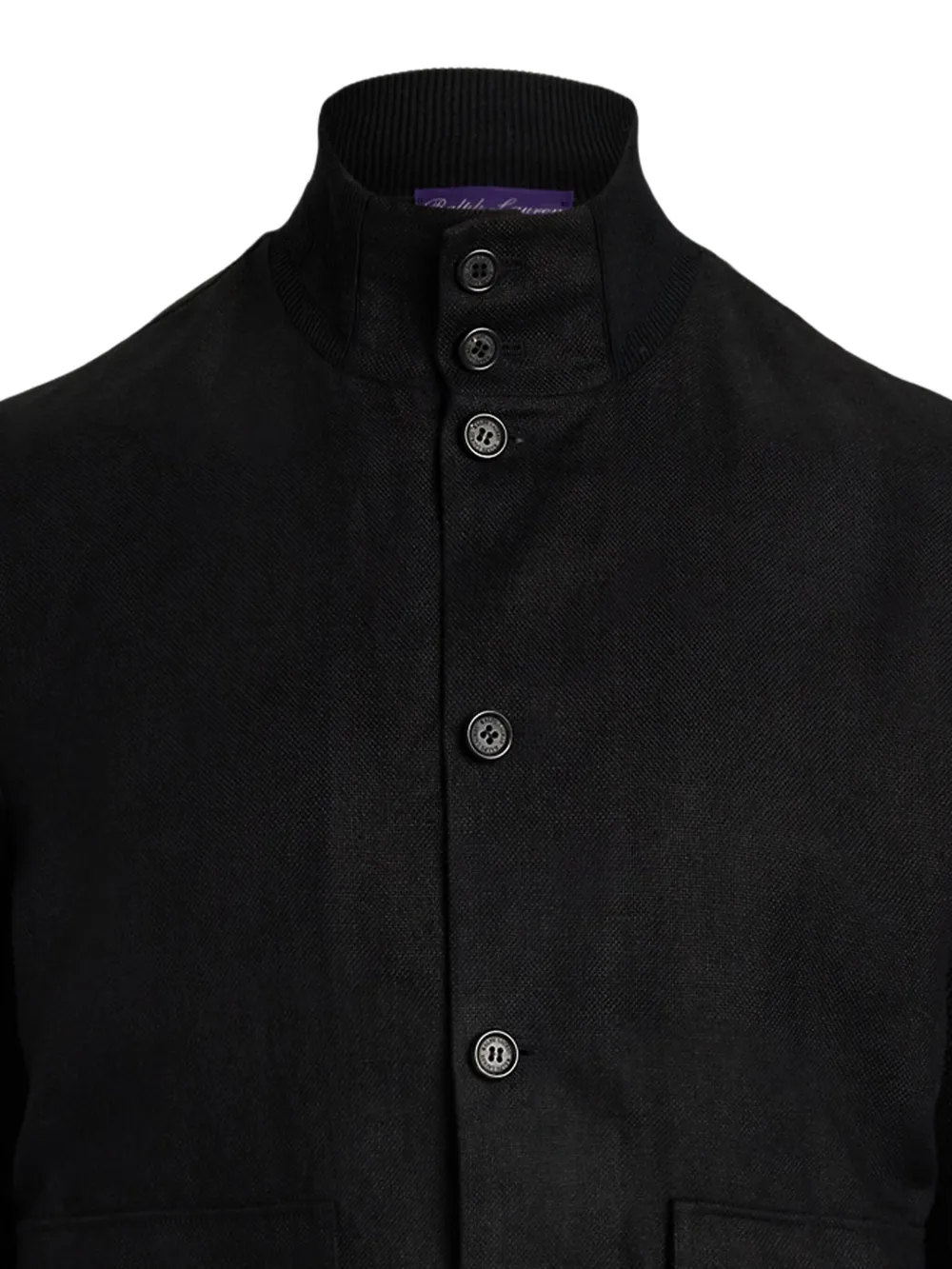 Ralph Lauren Purple Label Jack met knopen en gebreid vlak Zwart