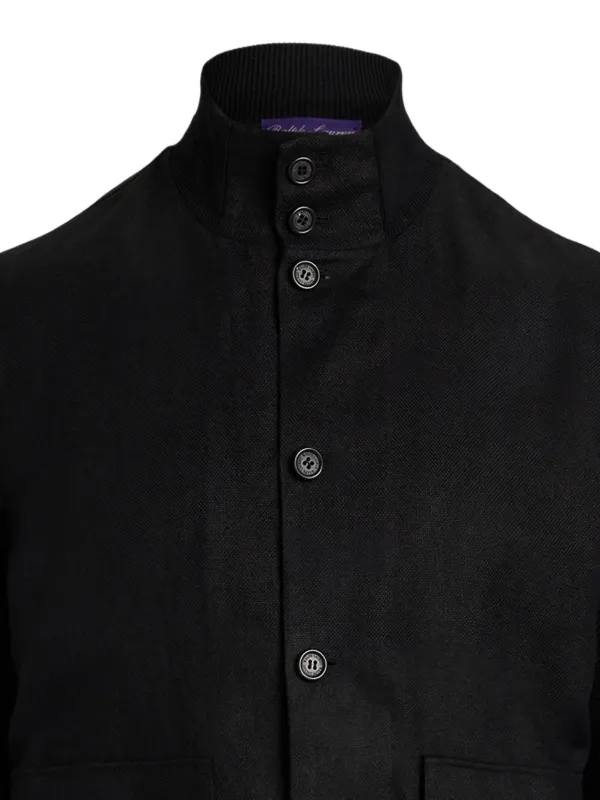 Ralph Lauren Purple Label knitted-panel button-front Jacket