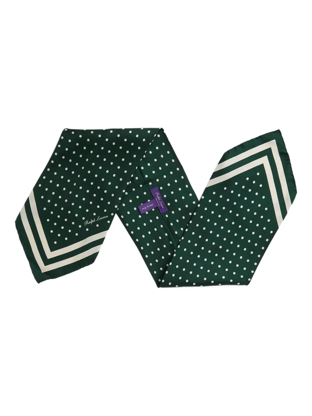 Ralph Lauren Purple Label Sjaal met stippen Groen