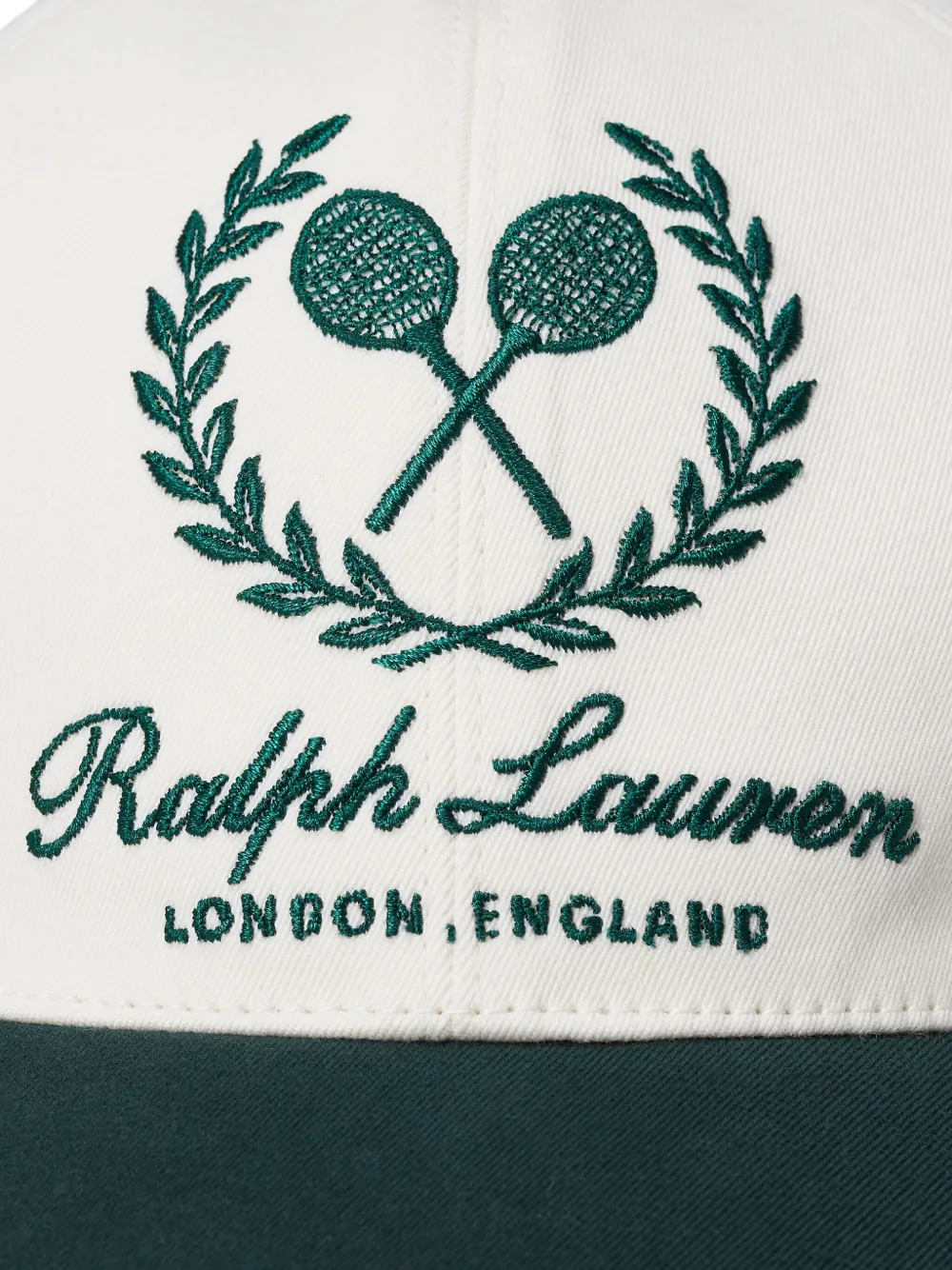 Ralph Lauren Purple Label Honkbalpet met borduurwerk Wit