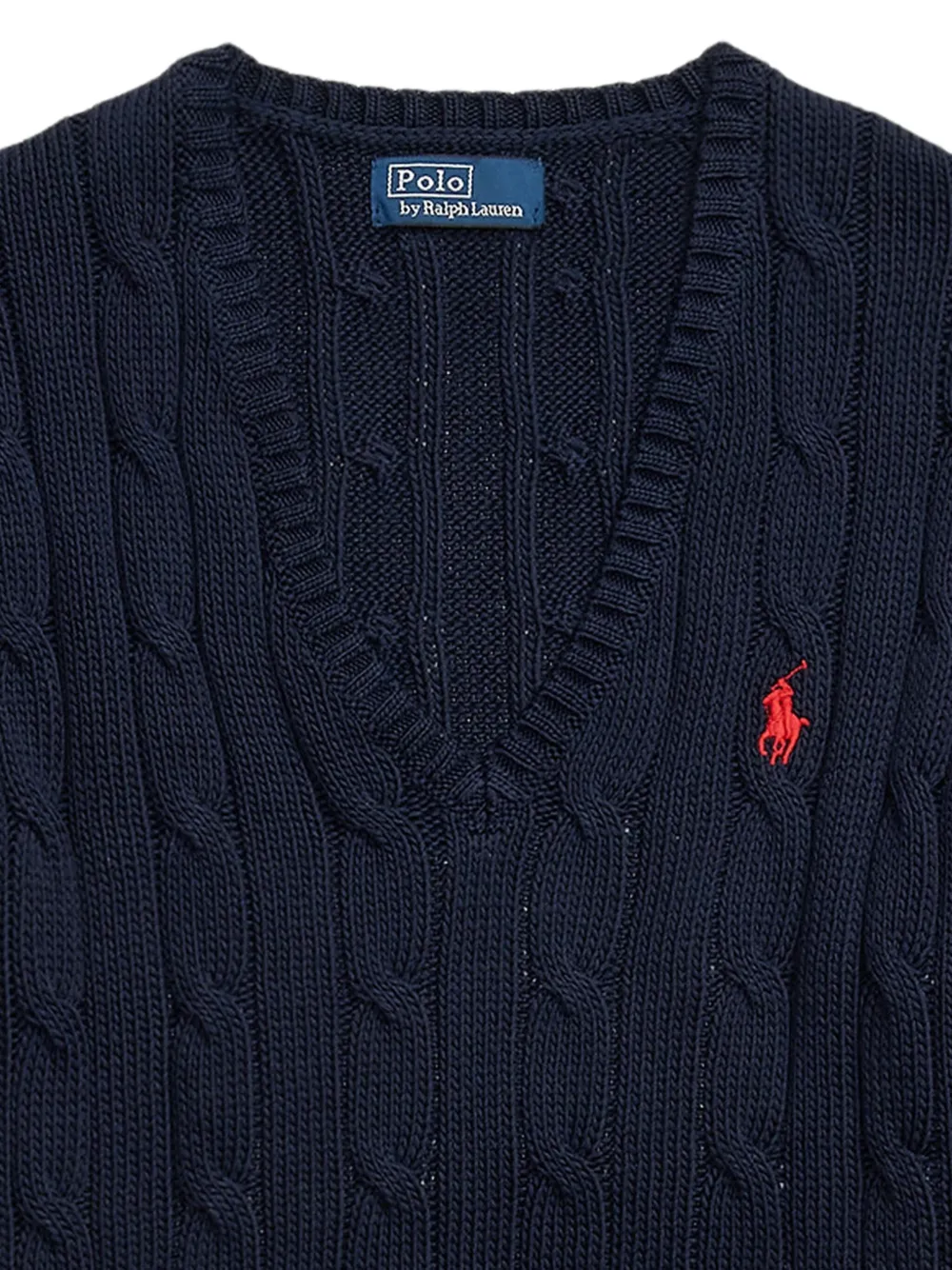 Polo Ralph Lauren cable-knit V-neck sweater | Knitted Sweaters | Image 2