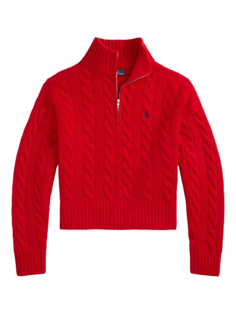 Polo Ralph Lauren cable-knit half-zip jumper