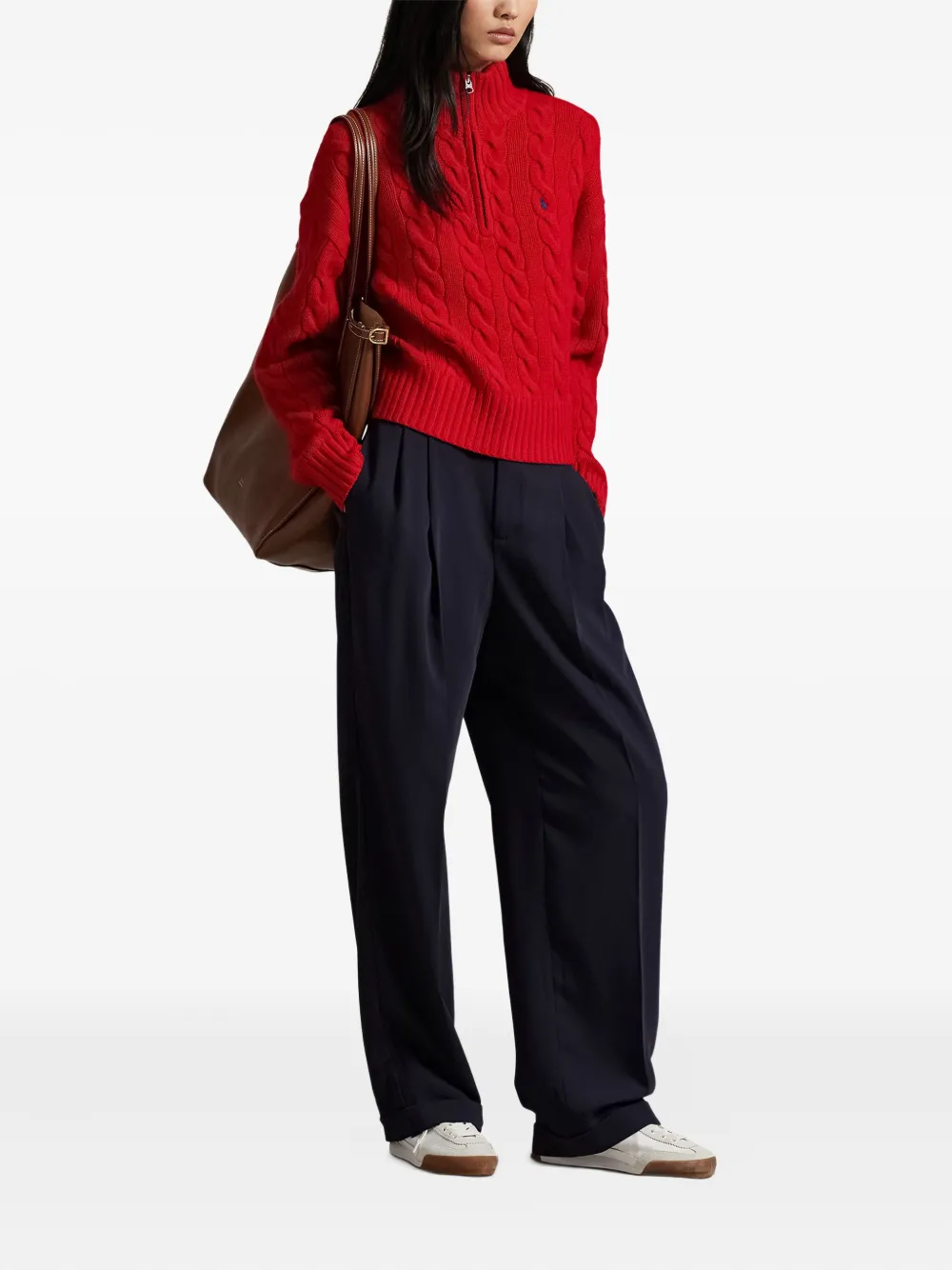 Polo Ralph Lauren cable-knit half-zip jumper | Knitted Sweaters | Image 2