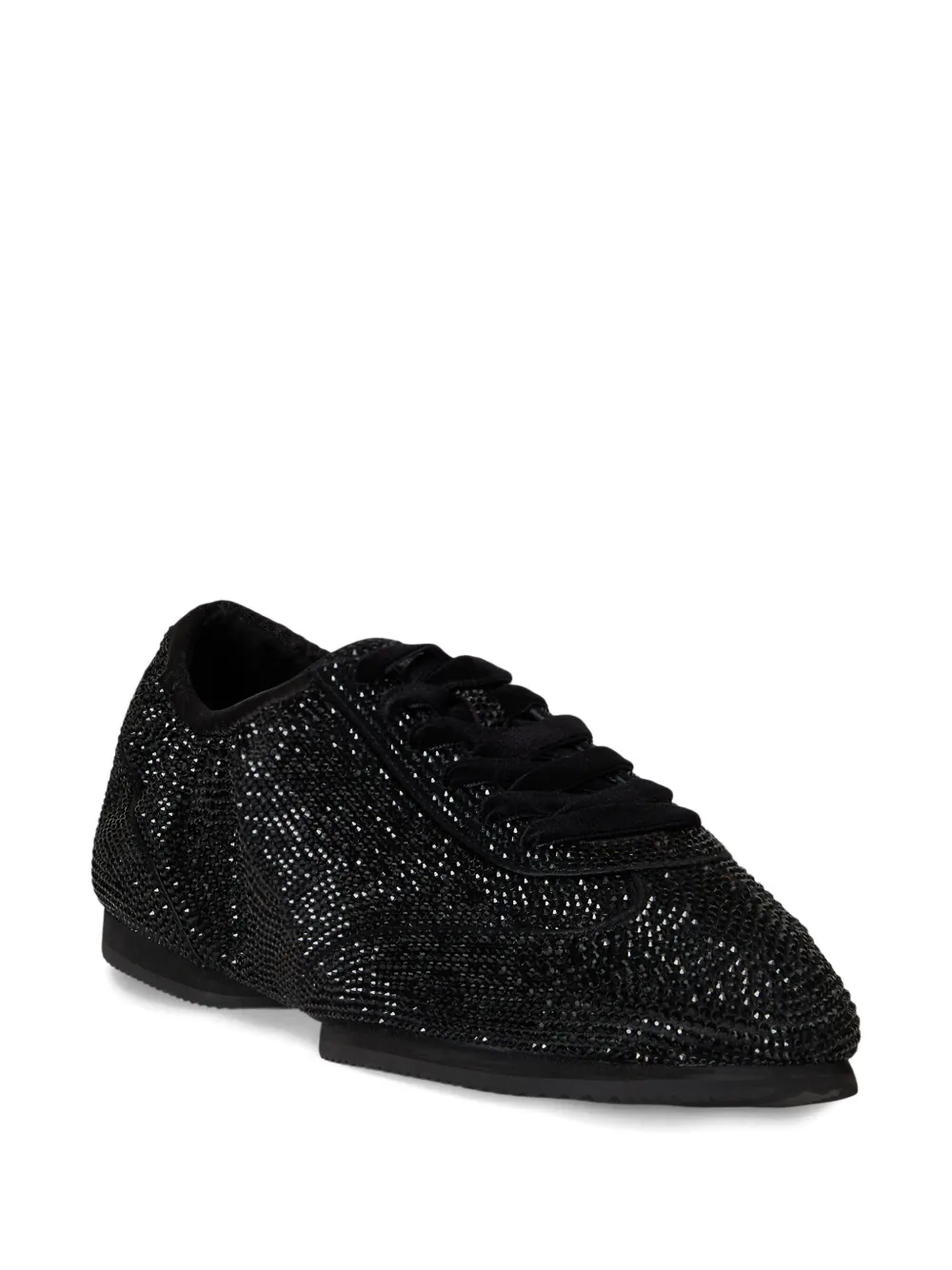 Polo Ralph Lauren crystal-embellished lace-up sneakers Black
