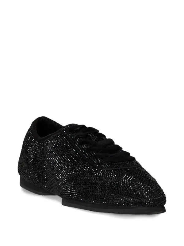 Polo Ralph Lauren crystal-embellished lace-up Sneakers | Black | FARFETCH