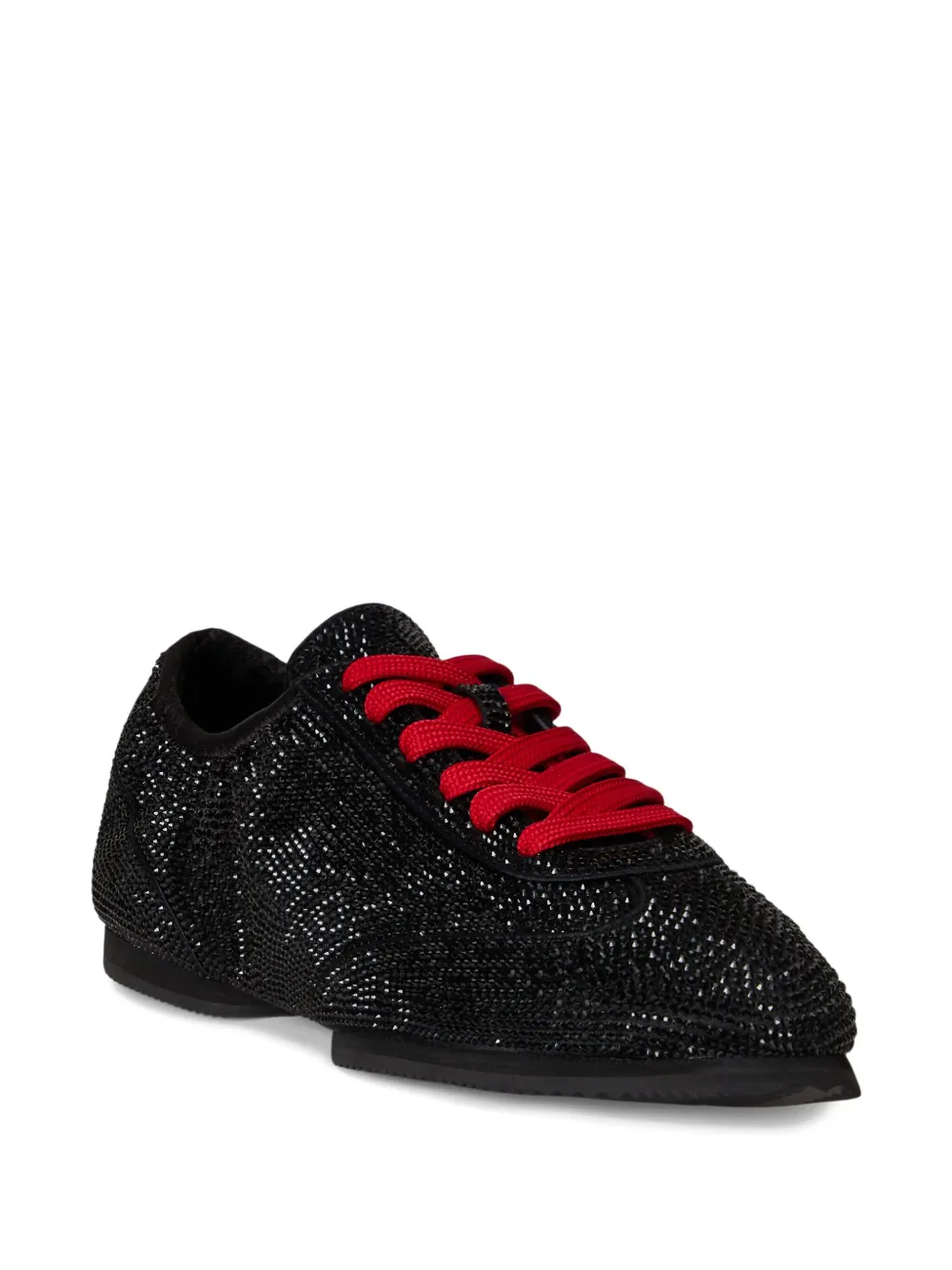 Polo Ralph Lauren crystal-embellished lace-up sneakers Black