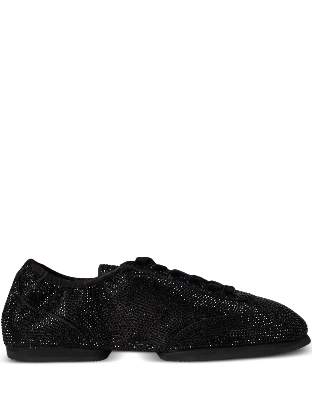 Polo Ralph Lauren crystal-embellished lace-up sneakers Black