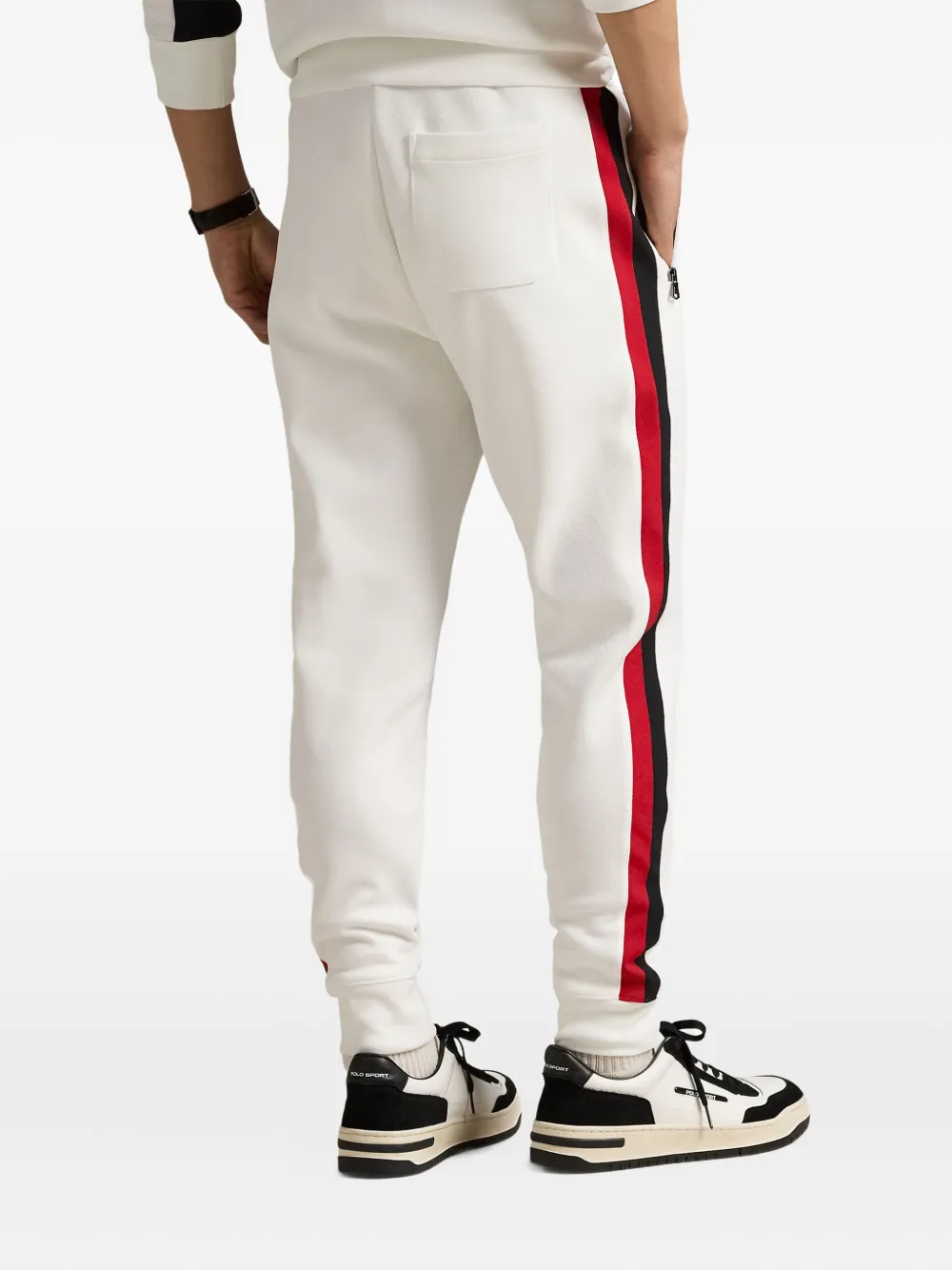 Polo Ralph Lauren Joggingbroek met colourblocking en toelopende pijpen Beige