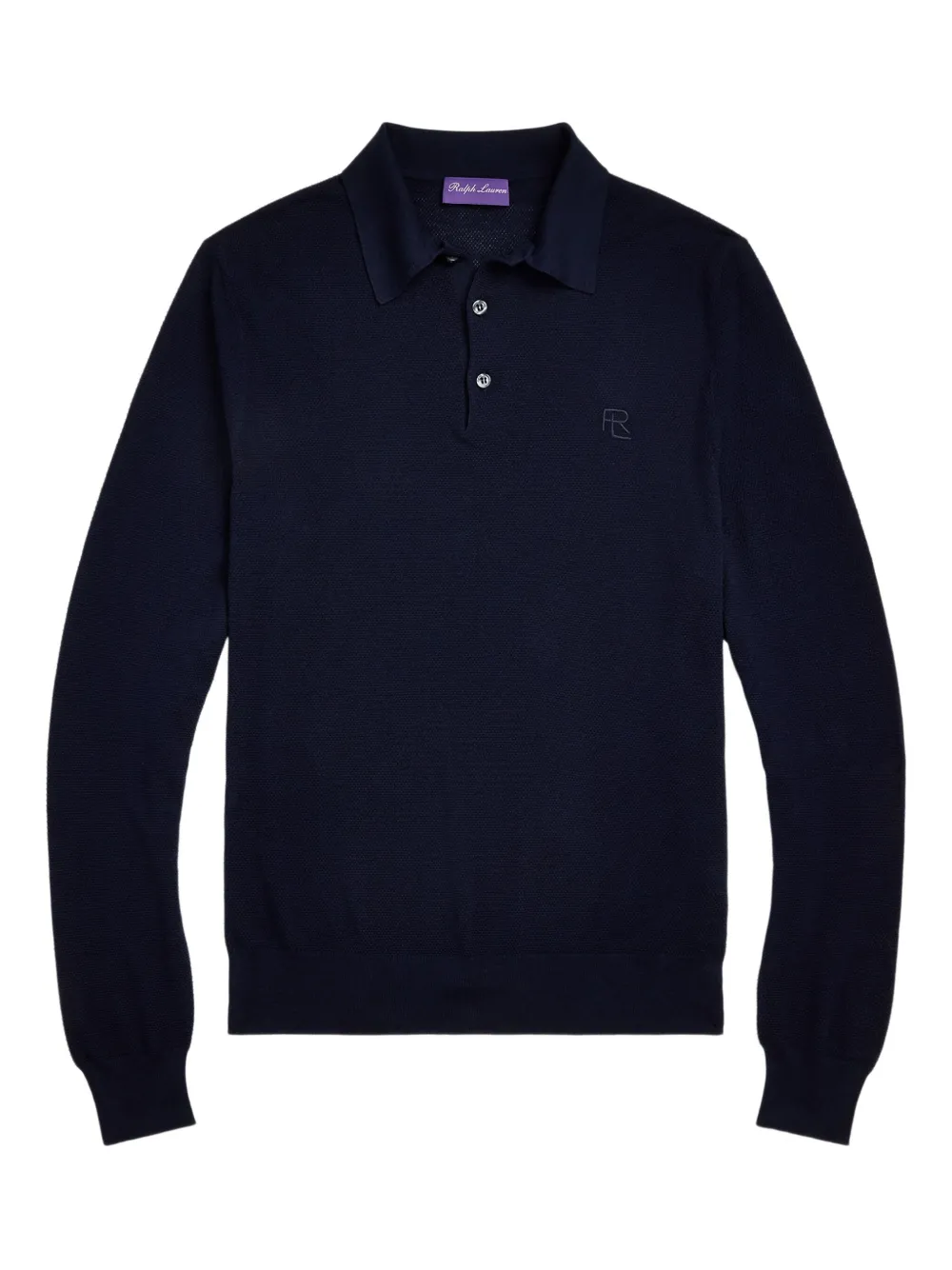 fine-knit polo shirt
