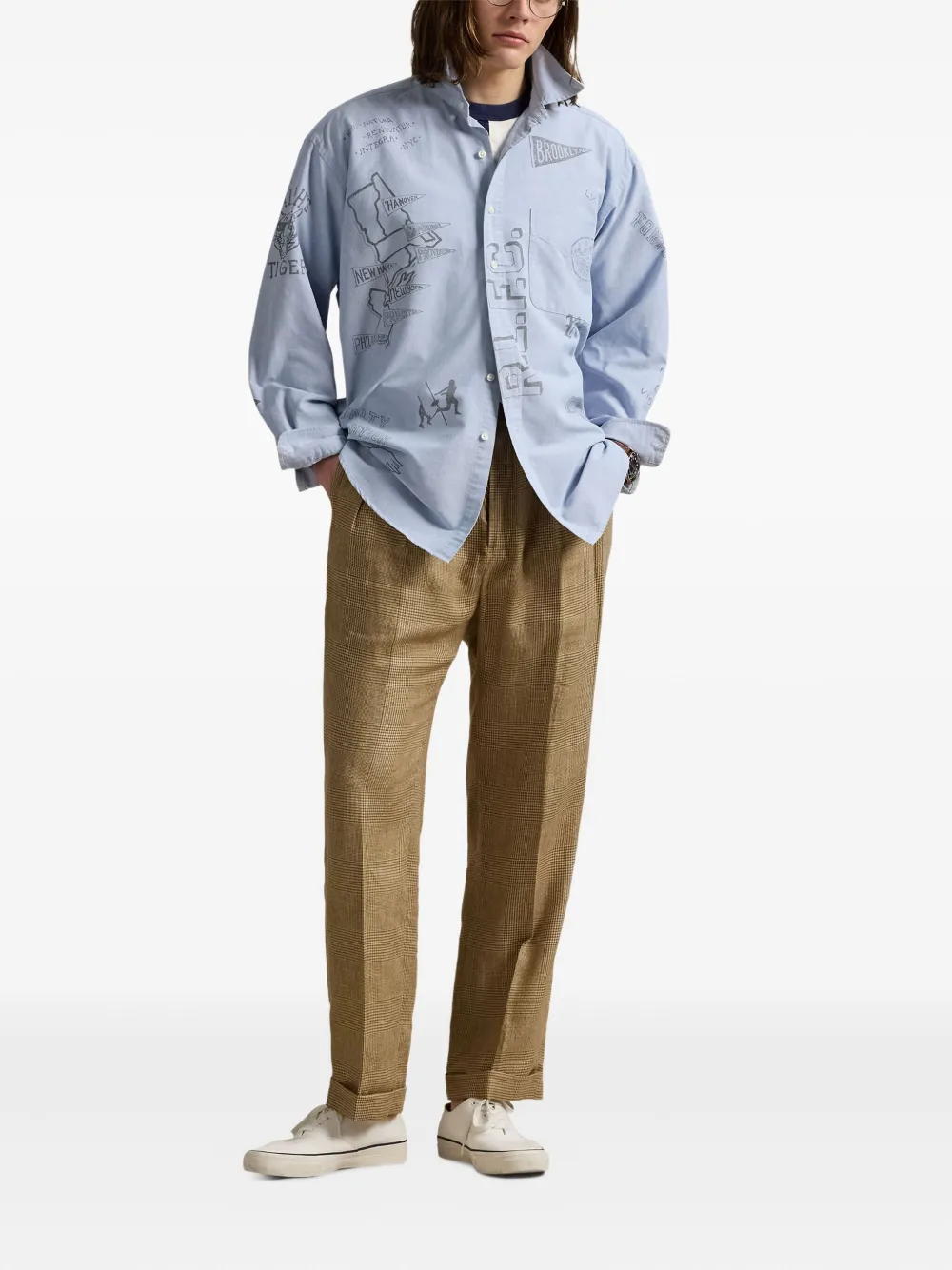Polo Ralph Lauren Overhemd met grafische print Blauw