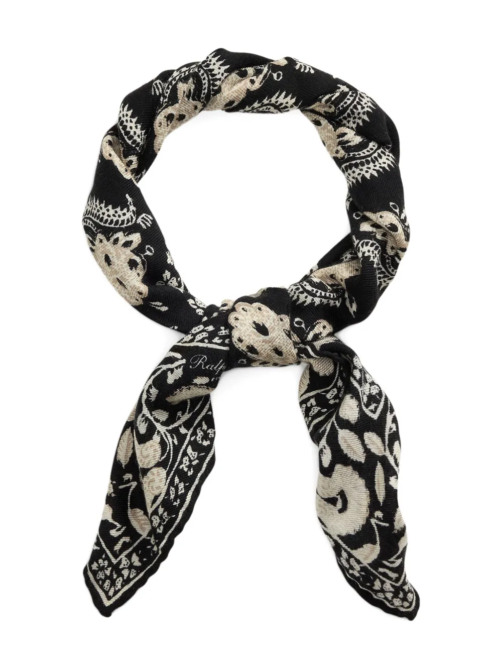 Ralph Lauren Purple Label Sjaal met bloemenprint Zwart