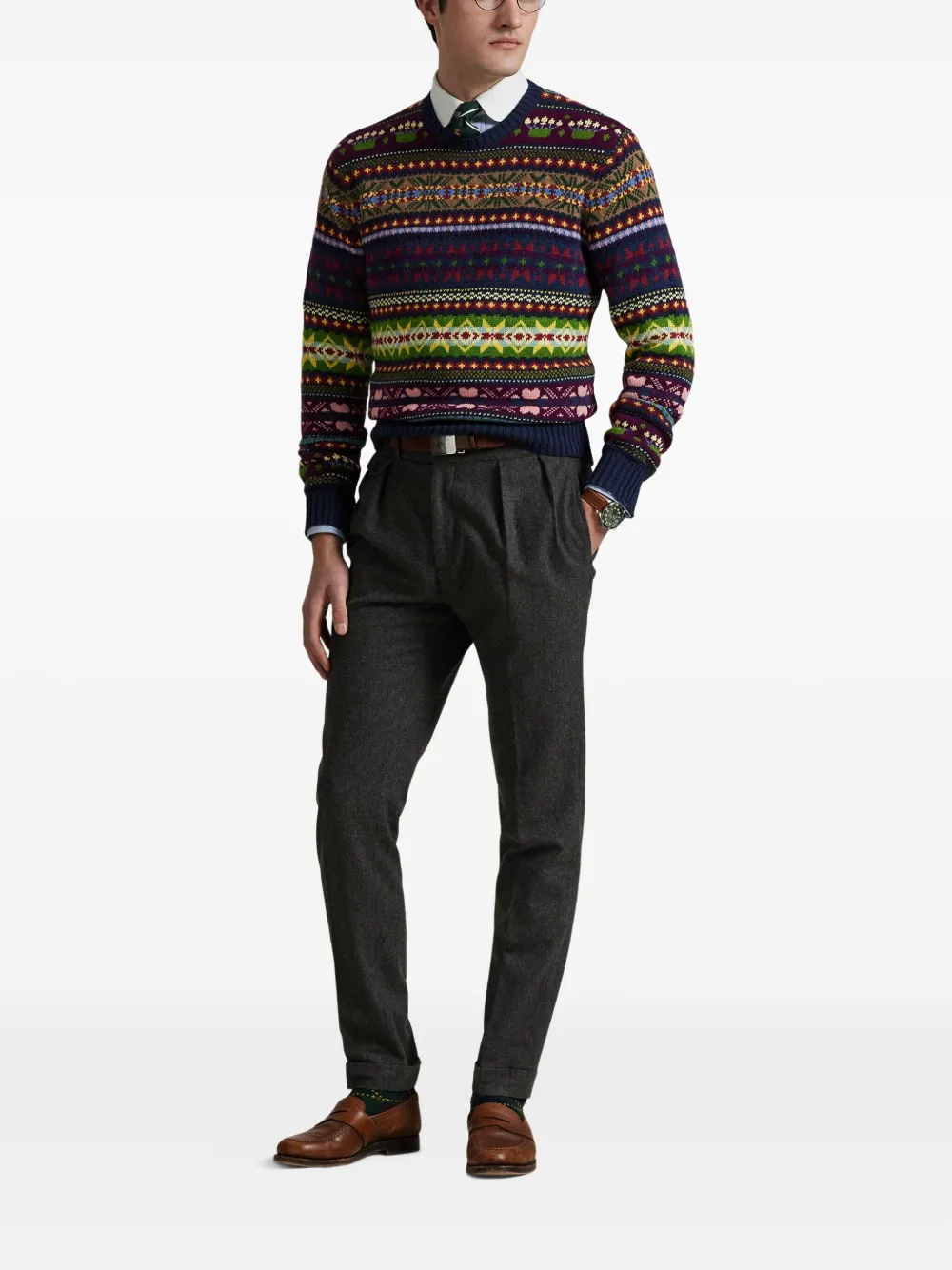 Polo Ralph Lauren Fair-isle intarsia trui Blauw