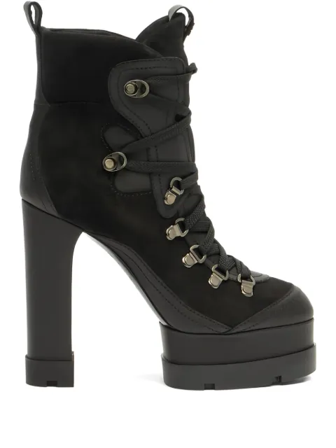 Casadei 120mm platform lace-up boots