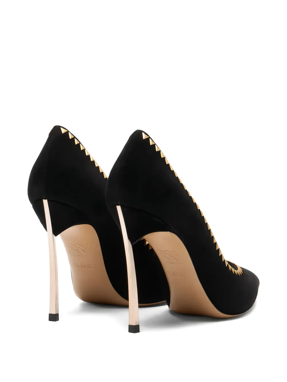 Casadei 100 mm stiletto pumps met studs Zwart