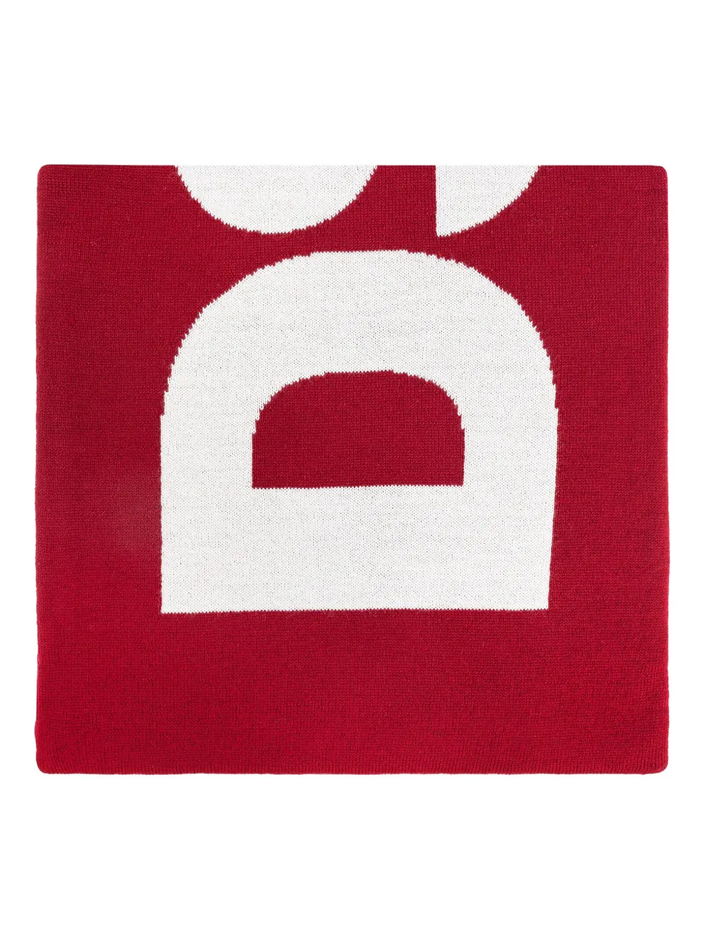 DSQUARED2 Gebreide sjaal met logo Rood