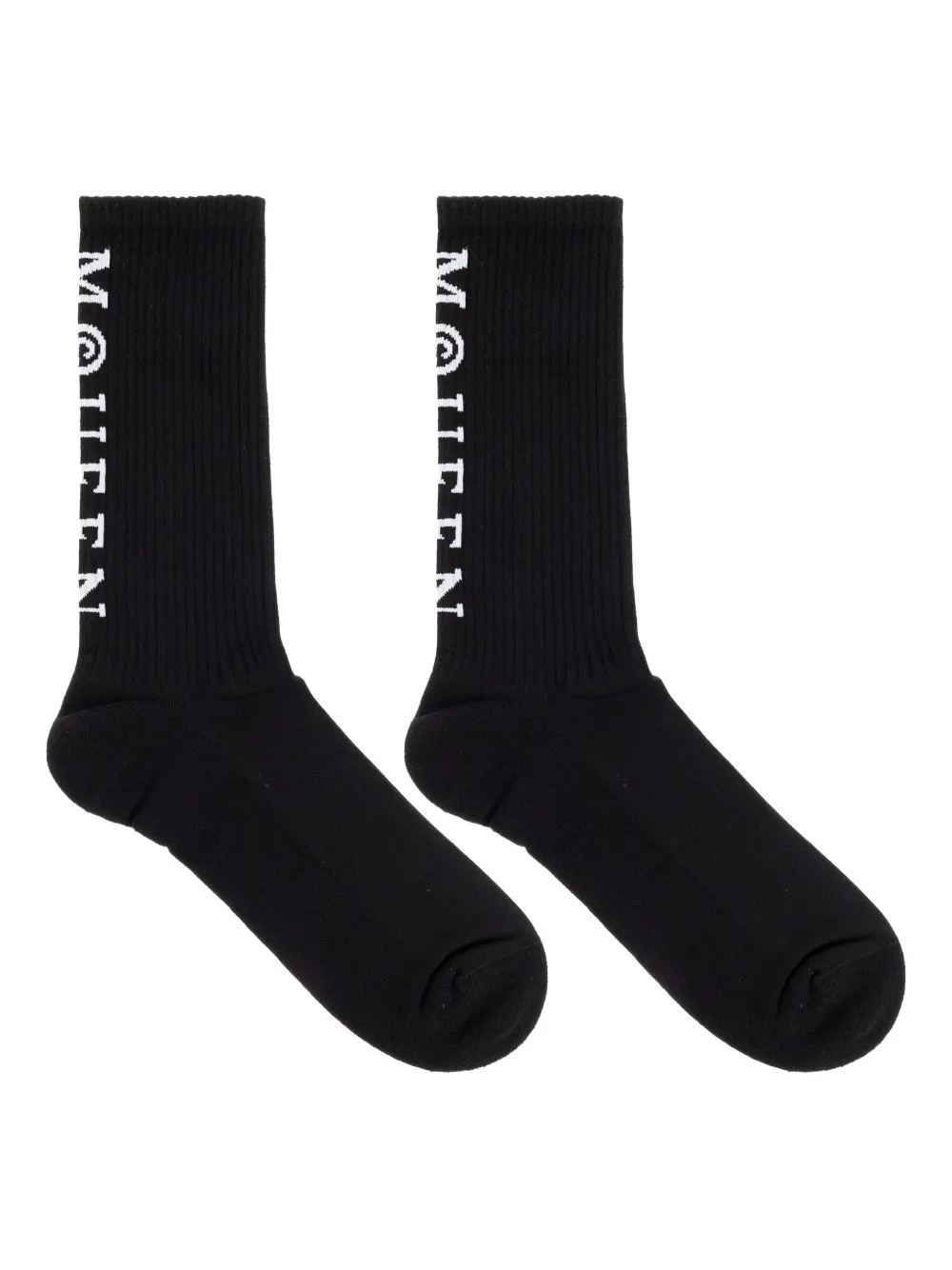 Alexander McQueen logo-embellished ribbed socks - ブラック Alexander McQueen logo-embellished ribbed socks - ブラック