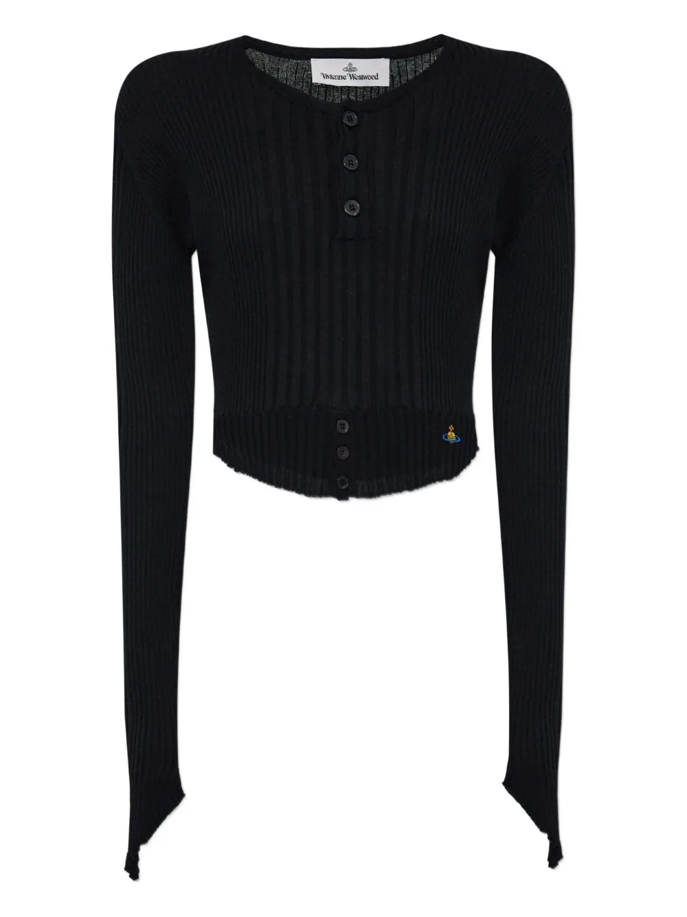 ribbed button-up top