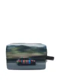 Paul Smith car-print cosmetic pouch - Grey