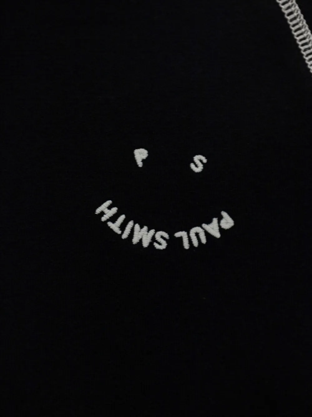 PS Paul Smith Happy hoodie met contrasterend stiksel Zwart