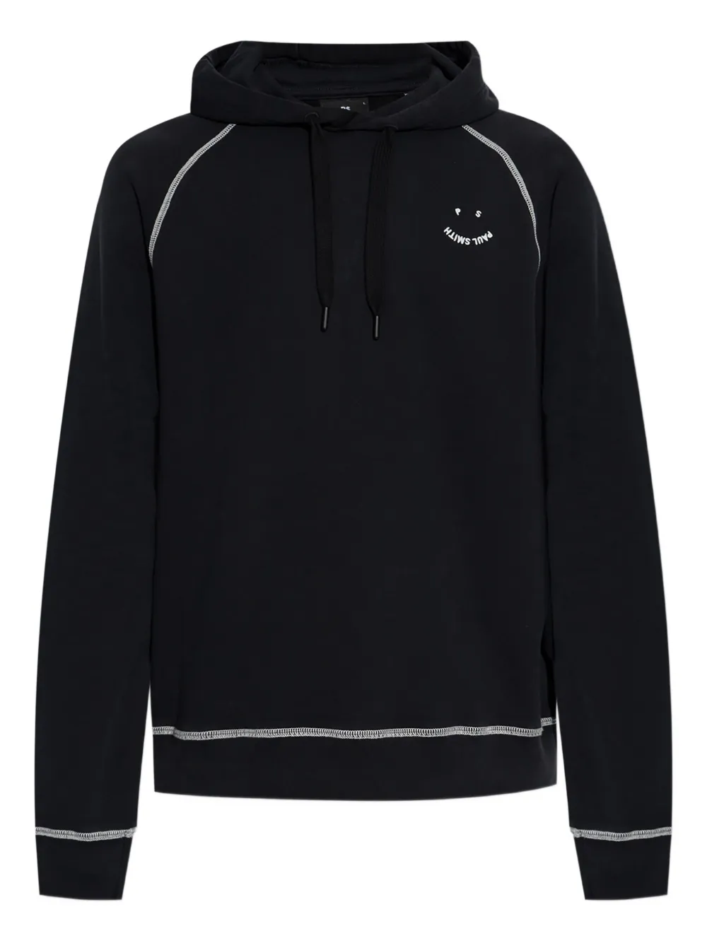 PS Paul Smith Happy contrast-stitch hoodie | Black | Image 1
