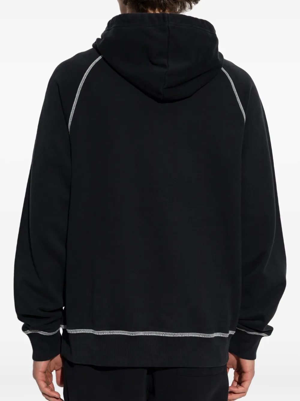 PS Paul Smith Happy hoodie met contrasterend stiksel Zwart