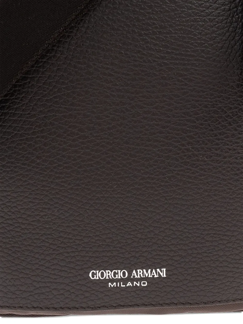 Giorgio Armani logo-stamp Crossbody Bag | Brown | FARFETCH