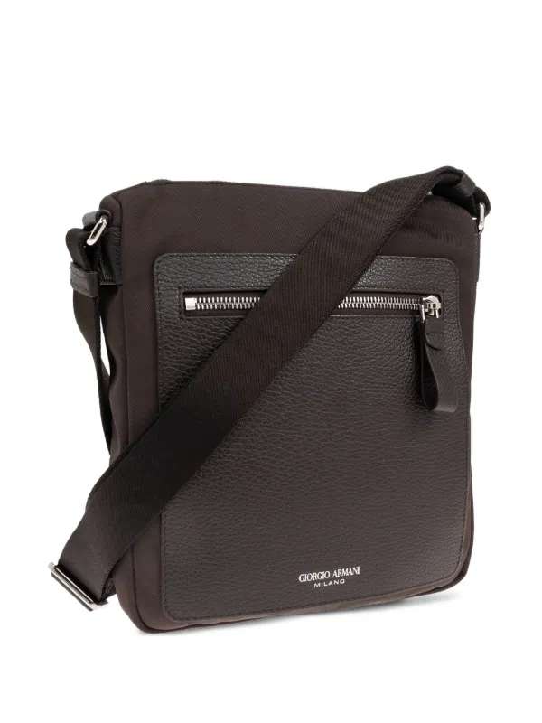Y2Kイタリア製 Giorgio Armani blackbag archive Giorgio Armani logo-stamp Crossbody Bag | Brown | FARFETCH