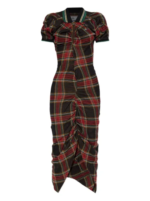 Vivienne Westwood plaid puff-sleeve dress