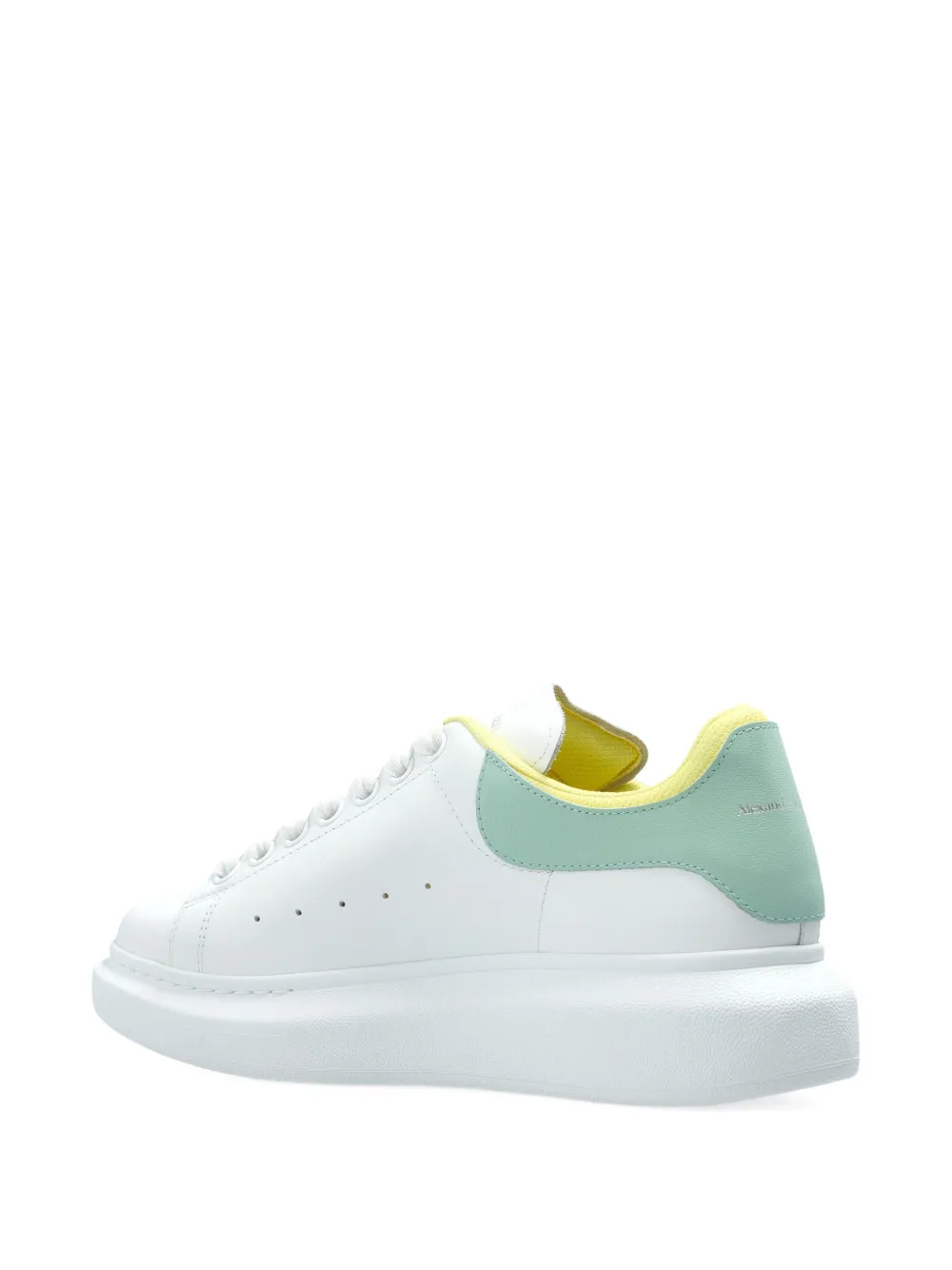 Alexander McQueen Leren sneakers met plateauzool Wit
