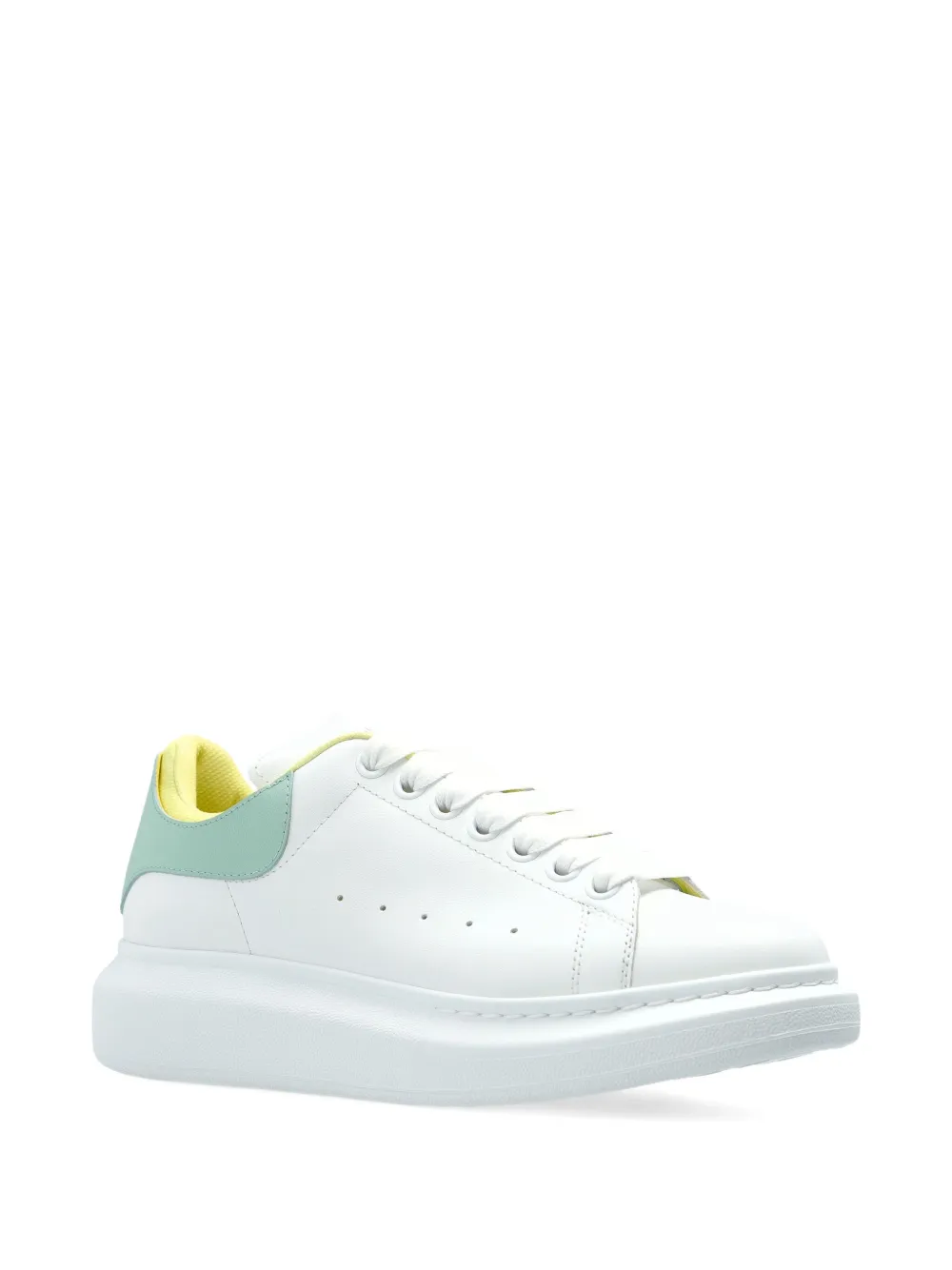 Alexander McQueen Leren sneakers met plateauzool Wit