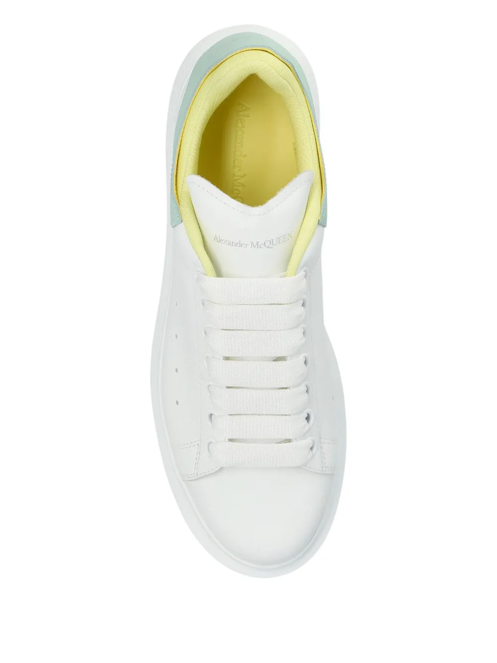 Alexander McQueen Leren sneakers met plateauzool Wit