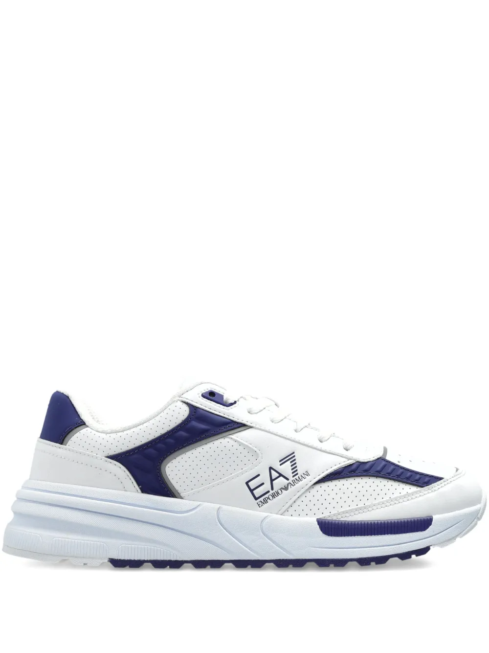 Ea7 Emporio Armani mesh panelled running sneakers White