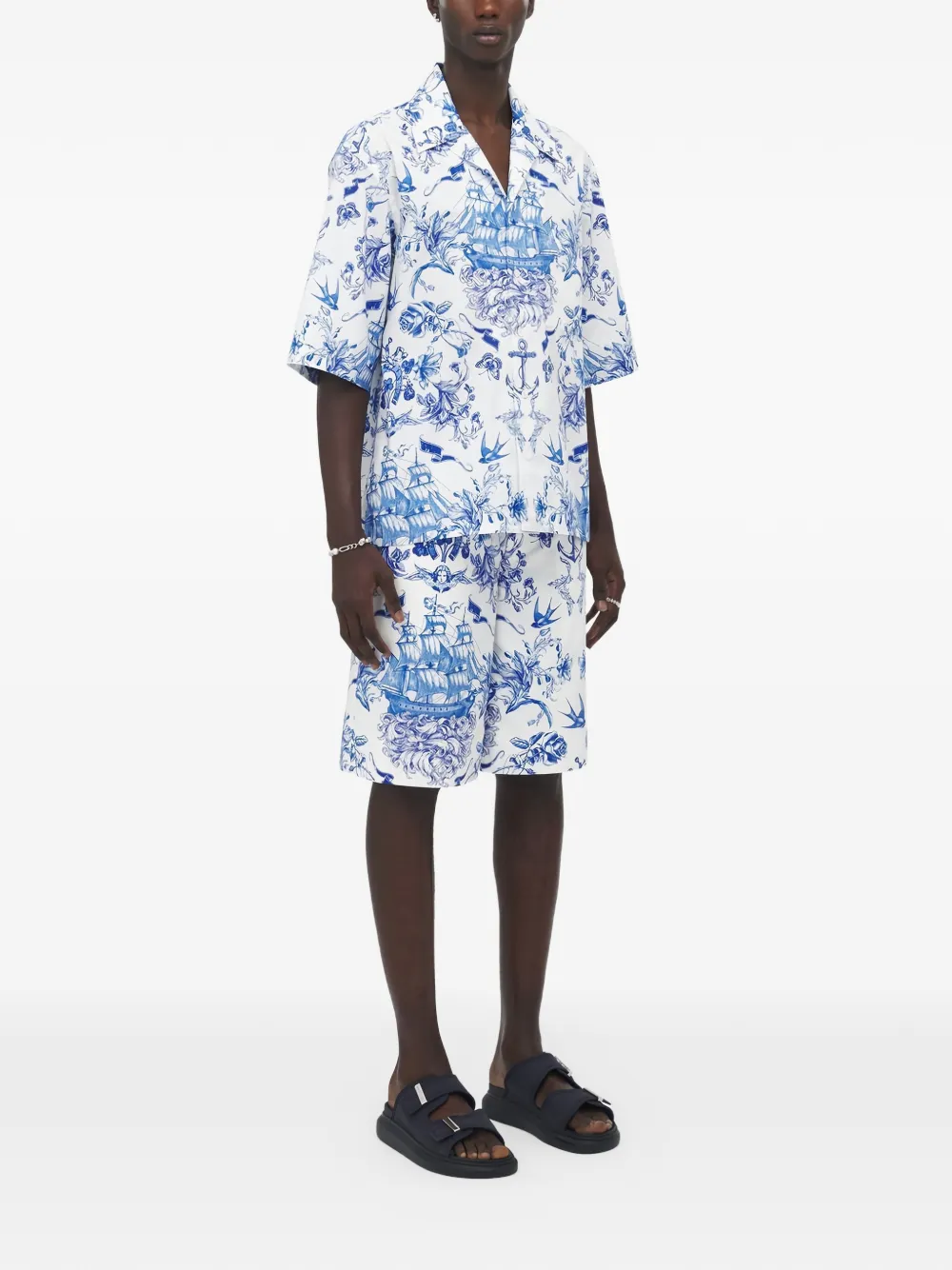 Floral Print Shorts Sleeve Shirt