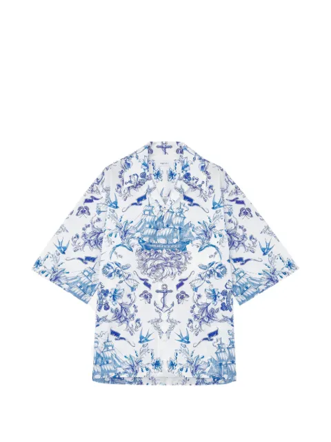 Alexander McQueen floral-print short-sleeve shirt