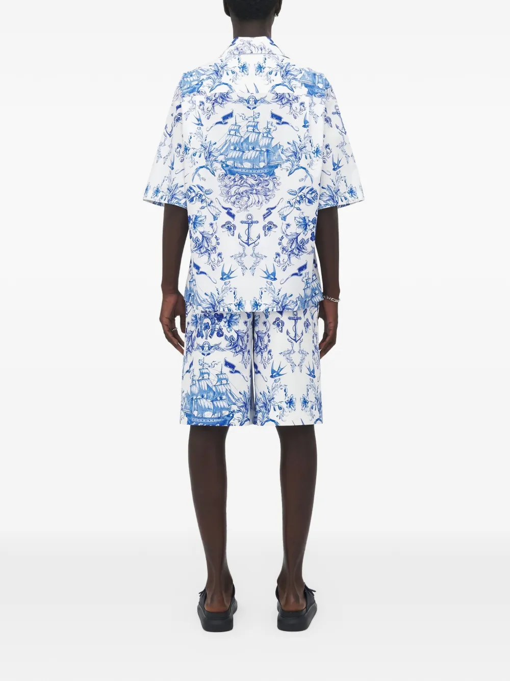 Floral Print Shorts Sleeve Shirt
