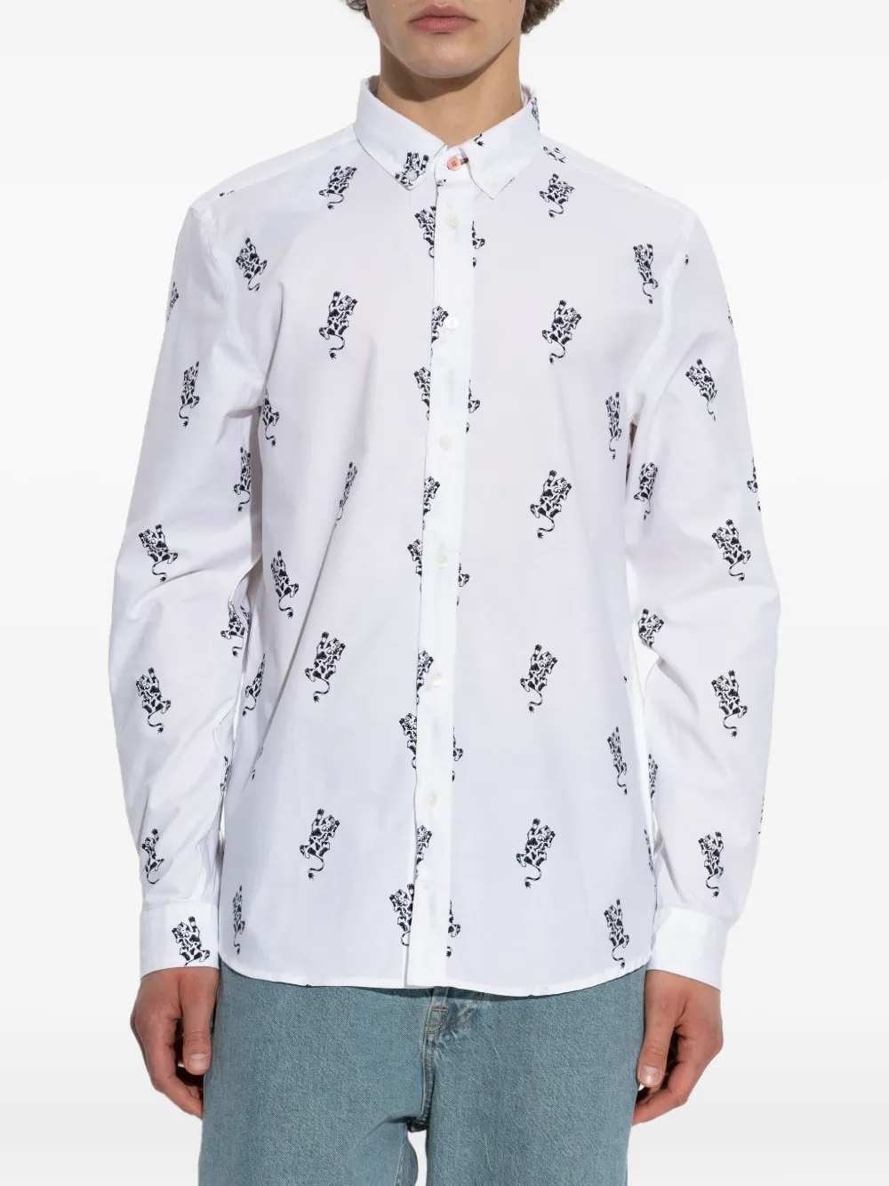 PS Paul Smith Overhemd met grafische print Wit
