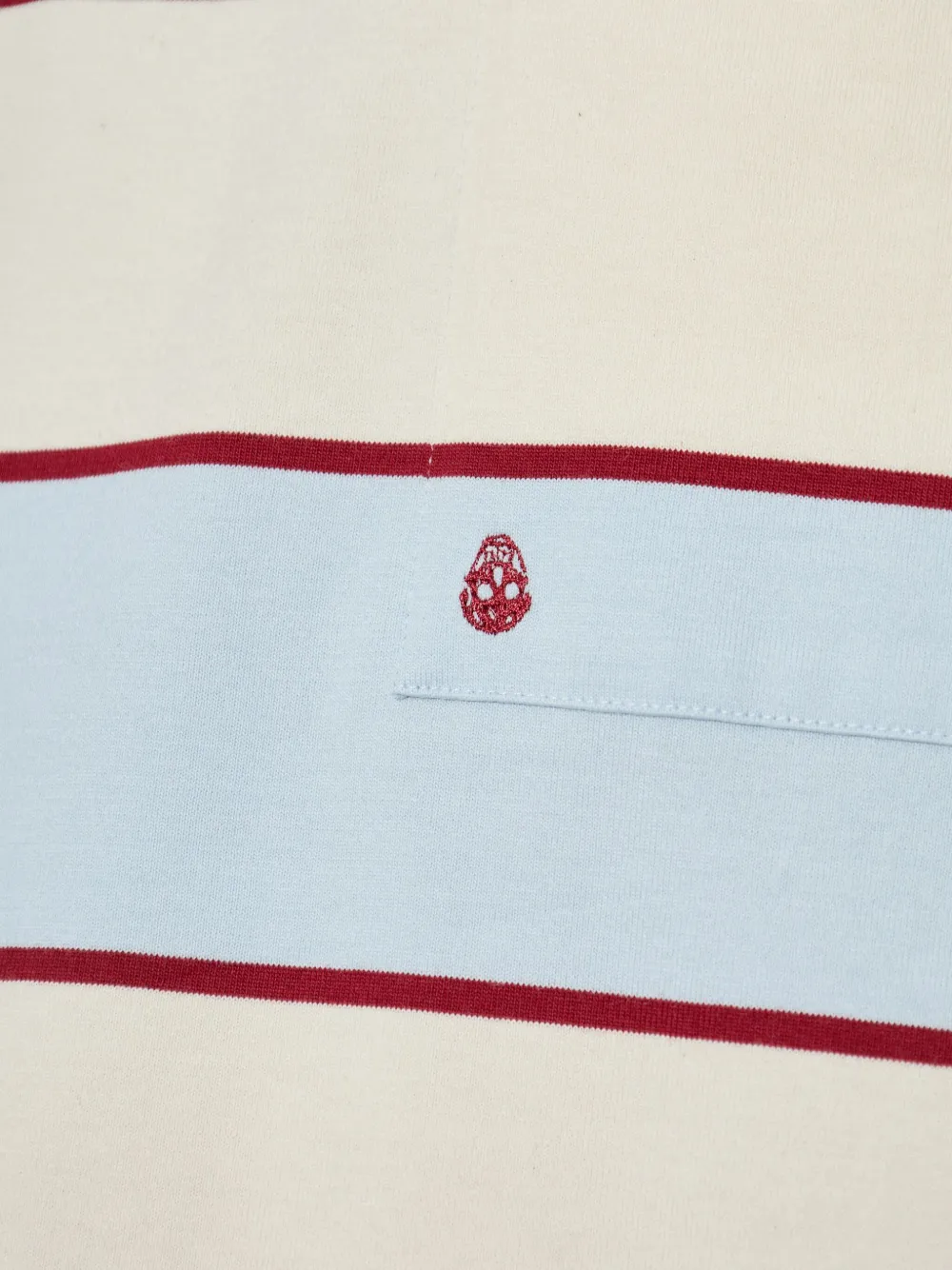 Alexander McQueen Gestreept T-shirt met korte mouwen Blauw