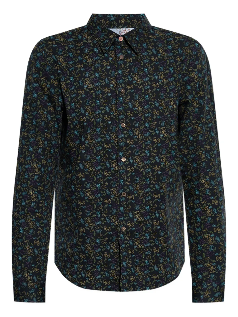 PS Paul Smith floral-print button-up shirt | noir | Image 1