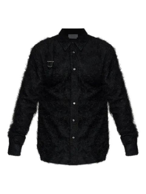 Alexander McQueen faux-fur long-sleeve shirt