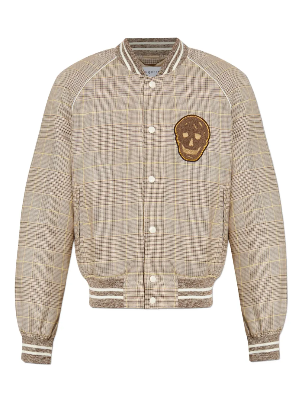 Alexander McQueen checked bomber jacket | Neutrals | Image 1
