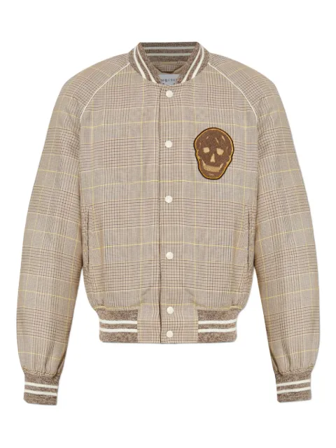 Alexander McQueen chamarra bomber con motivo de cuadros