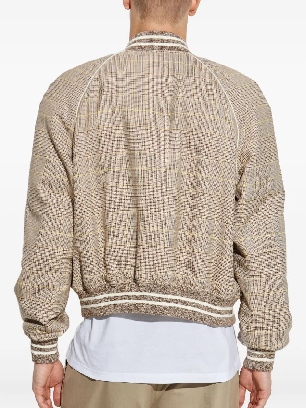 Alexander McQueen Geruit bomberjack Beige