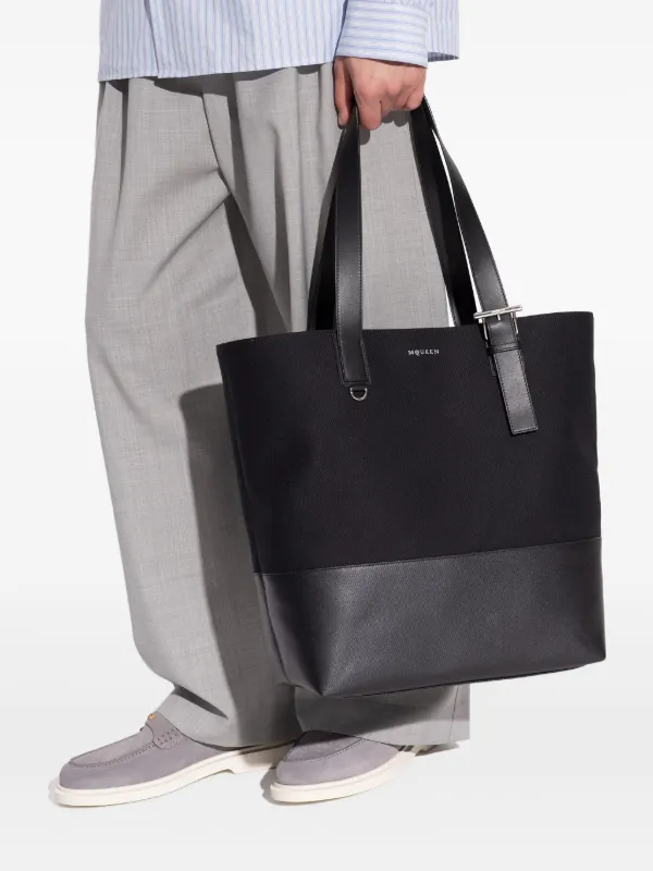 Alexander McQueen 黒 トートバッグ Alexander McQueen レザー トートバッグ | ブラック | FARFETCH JP