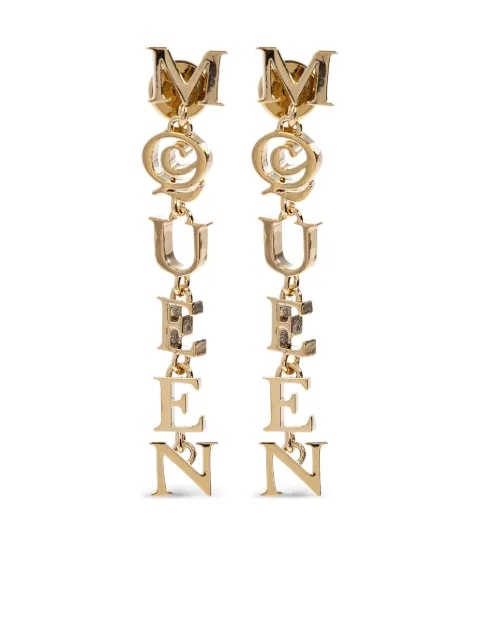Alexander McQueen logo-charm earrings