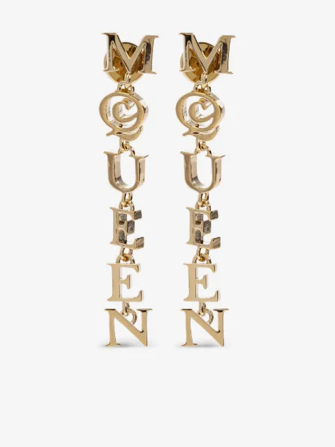 Alexander McQueen logo-charm earrings