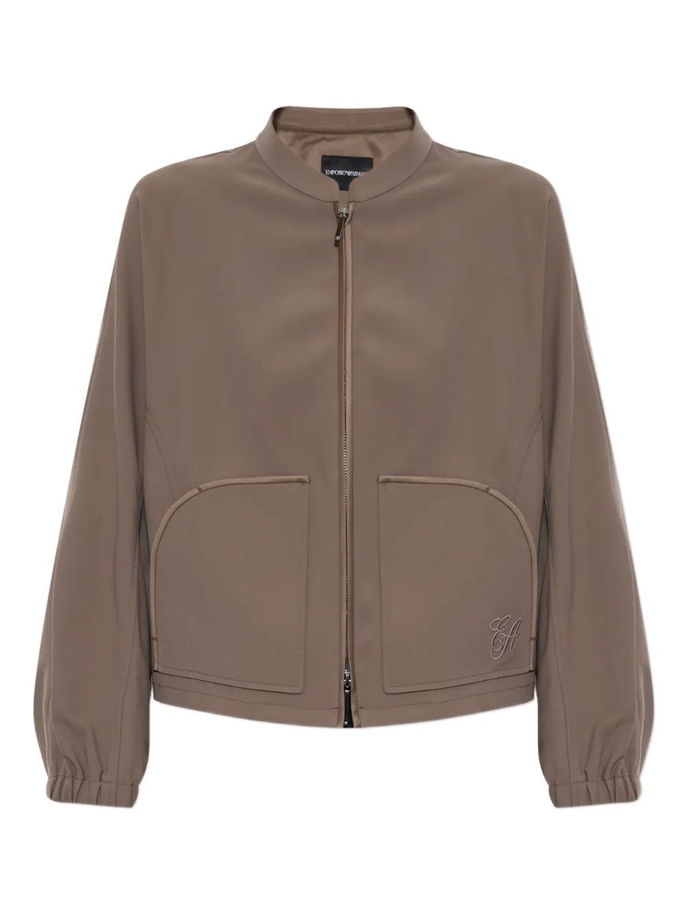 Emporio Armani Bomberjack met geborduurd logo Bruin